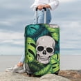thumbnail image 7 of Pofeuu Skull and Palm Leaves Print Luggage Suitcase Cover Protector Luggage Washable Covers Aesthetic for 18/24/28/32 inch Luggage（No luggage included）-X-Large, 7 of 7