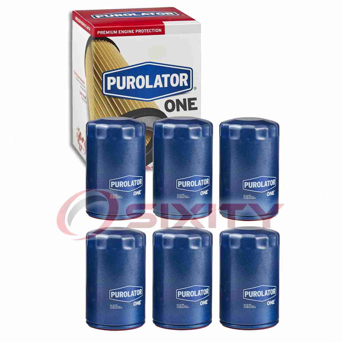 6 pc Purolator ONE PL20195 Engine Oil Filters for Oil Change Lubricant Filters Fits select: 1997-2008 FORD F150, 2007-2009 FORD EDGE