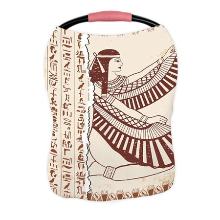 ECZJNT Egyptian National Drawing Goddess Isis Hieroglyphs Nursing Cover Baby Breastfeeding Infant Feeding Cover Baby Car Seat Cover