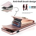 thumbnail image 4 of MYKOMI Phone Case for iPhone 7plus 8plus 7/8 Plus Wallet Cover with HD Screen Protector and RFID Blocking Ring Stand Card Holder Cell i Phone7s 7s + 7+ 8s 8+ Phones8 7p 8p Women Men Rose Gold, 4 of 6