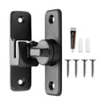 thumbnail image 2 of Cerradura para puerta corrediza de granero, pestillo para puerta de habitación con tornillos, puerta de armario profesional Negro, 2 of 9