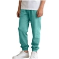 thumbnail image 2 of Hurxie Boys Lightweight Jogger Pants Quick Dry Hiking Athletic Pants Youth Kids Active Running Pants Green,11-12Years, 2 of 7
