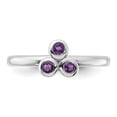 thumbnail image 5 of Auriga Fine Jewelry 925 Sterling Silver Rhodium-plated Amethyst Ring for Women Size- 6, 5 of 6