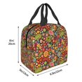 thumbnail image 3 of Easygdp Hippie Peace Love Bolsa Térmica Premium - Tela Oxford Impermeable, Gran Capacidad, Bolsillo Frontal, Unisex para Trabajo, Escuela, Actividades al Aire Libre y Picnics, 3 of 8