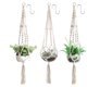 thumbnail image 2 of Paquete de 3 colgadores de macramé bohemios para plantas, cordón de algodón puro para una exhibición saludable de plantas en interiores, soluciones de decoración flexibles, colgadores de pared,, 2 of 7