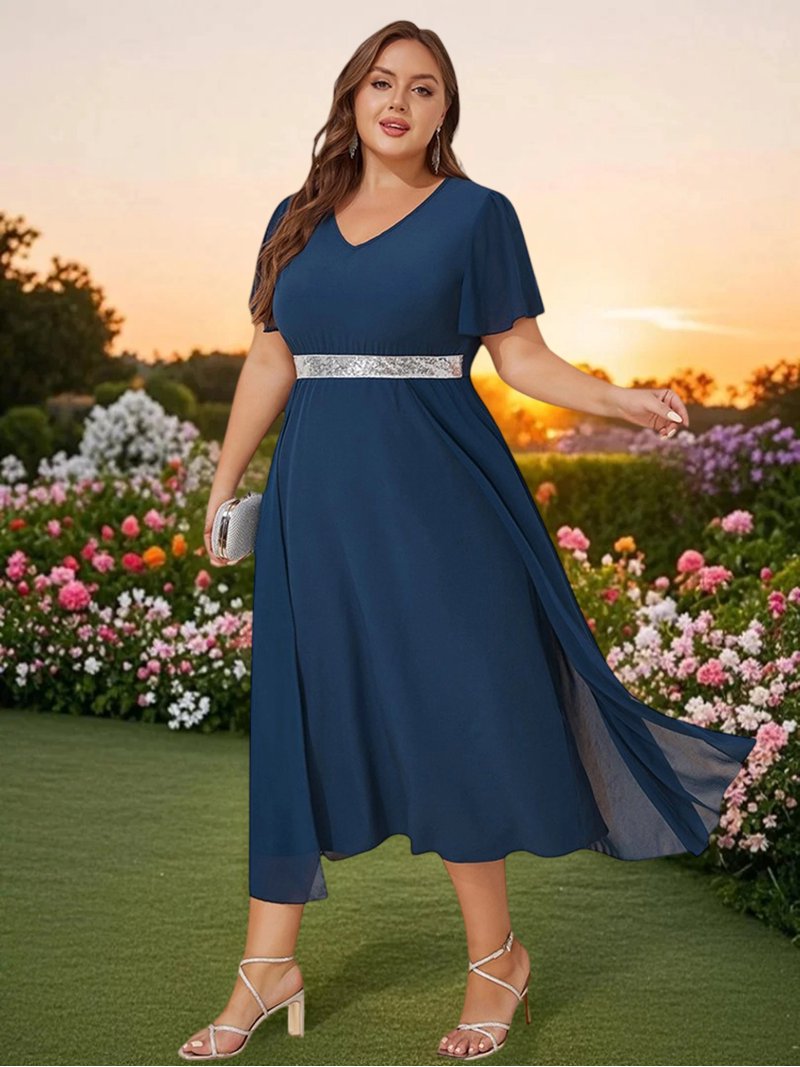 flattering navy blue dress Mermaid Navy Blue Satin Beaded Corset Floral Prom Dress with Slit US18 / Burgundy main image 0