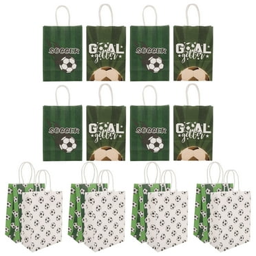 Football Themed Gift Bag Soccer Party Favors Paper Bags for Packing Kraft Conveniently Supplies