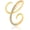 1PCS-C, variant on Gold Plated Metal Letter A-Z Initials Lapel Pin, Crystal Decor Monogram Brooch for Business Suits, Formal Jackets & Fashion Accessories for Adults