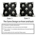 thumbnail image 5 of Palm Tree Black Pillow Covers 20X20 Inch Tropical Coastal Plants Coconut Trees Decorative Pillow Cases Set of 2 Summer Retro Cotton Linen Throw Pillows Home Decor For Sofa Couch Cushion Outdoor, 5 of 6