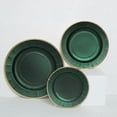 thumbnail image 4 of Balsa Circle 25 Hunter Green 13" Round Disposable Paper Charger Plates Metallic Trim Party Tableware, 4 of 8