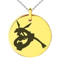 thumbnail image 3 of Tioneer Stainless Steel 3rd Gen Rayquaza Pokémon Engraved Small Medallion Circle Charm Pendant Necklace, 3 of 4