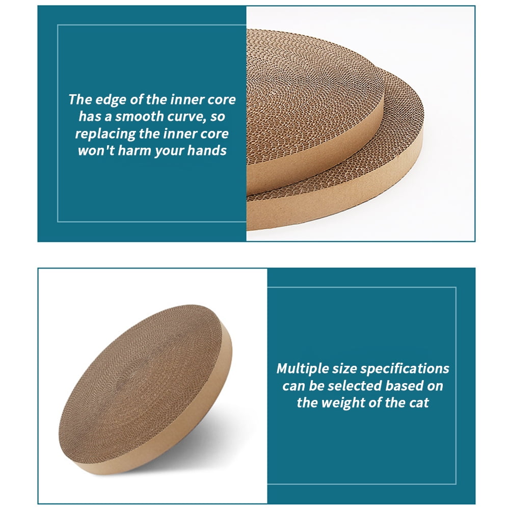 Cat Scratch Pads Round, Corrugated Replacement Scratcher Pads For Cats, Honeycomb Mesh Design Anti-Scratch Cat Scratcher Bed Pet Toy Supplies