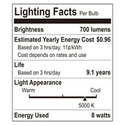 Great Value BR30 LED Floodlight Bulb, 8-Watt (65W Equivalent) Dimmable Daylight E26 Base (4 Pack)