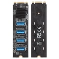 thumbnail image 1 of M.2 NVME To PCIE 1X Riser Card, M.2 To 4 PCIE Ports Riser Card M.2 NVME To PCIE 1X USB 3.0 4 Ports  For GPU Miner, 1 of 8