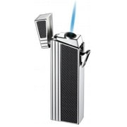 Caseti CAL247BCF Caseti Chrome Double Designed Compact Torch Flame Lighter