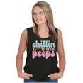 thumbnail image 4 of Cute Easter Chillin With My Peeps Tank Top Tee Shirt Women Brisco Brands S, 4 of 5