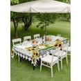 thumbnail image 4 of Outdoor Tablecloths with Umbrella Hole & Zipper, Sunflowers Rectangle Tablecloth 52x70 Inch, Spring Farmhouse Country Truck Floral Black Plaid Waterproof Table Cloth, Patio/Pool/Picnic Table Covers, 4 of 8