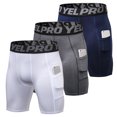 thumbnail image 1 of 3 Pack Men Sports Shorts Active Workout Underwear with Pocket, 1 of 7