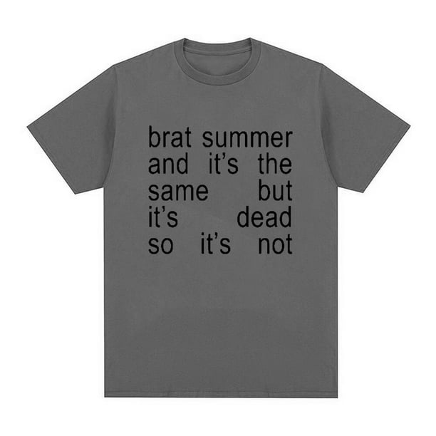 Camiseta de Brat Summer y el mismo álbum para hombre y mujer, estilo Harajuku, de algodón, informal, acogedora y de gran tamaño.