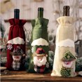 thumbnail image 2 of 3 artículos de decoración navideña juego de botellas de vino champán bolsa para botellas de vino vestido de mesa 30*14cm, 2 of 5