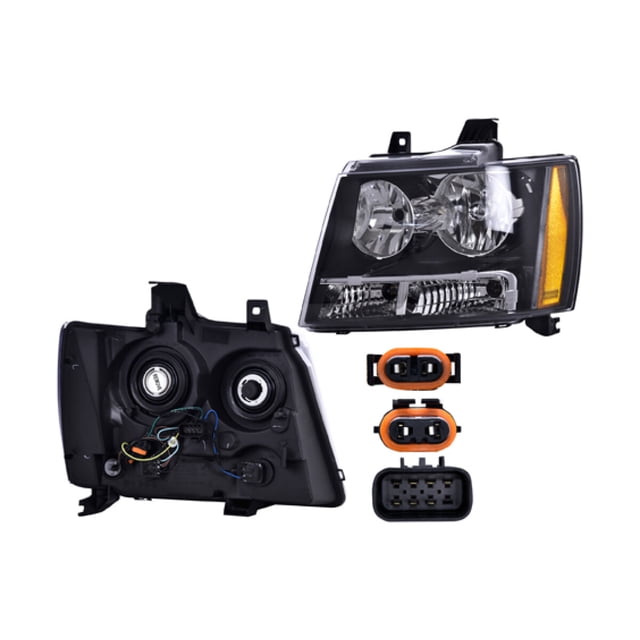 Faro Avalanche 2007 A 2014 Chevrolet Izq Fdo Negro DEPO .