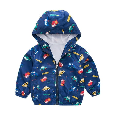 

Augper Baby Girls Outerwear Jackets & Coats Fall Winter Clearance Toddler Kids Girls Boys Long Sleeve Car&Star Print Windproof Coat Hooded Outwear