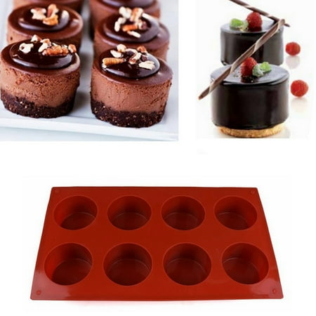 

Cake Mold Soap Mold Round 8 Holes Silicone Mould Bakeware For Candy Chocolate