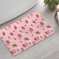 thumbnail image 2 of Strawberry Plants Fruit Flower Leaf Bathroom Rugs Mat,Non Slip Microfiber Bathroom Rug,Rubber Backing,Soft Bathroom Mats for Bathroom Floor,Tub and Shower,17x27in(43x68cm), 2 of 5