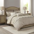 thumbnail image 2 of Ensemble de Literie Jacquard Géométrique Madison Park Signature Grace 8 Pcs en Beige, 2 of 17