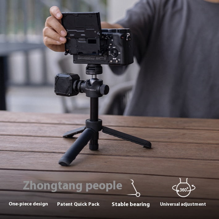 Camera Tripod Selfie Stick - Bigcan Compact Vlogging Tripod with Ball Head, Quick Release Mount and 360° Swivel for Action Camera, Smartphone, Mirrorless Camera