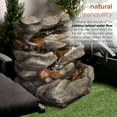 thumbnail image 6 of Alpine Corporation 6-Tier Rock Water Fountain, Brown, 32"L x 24"W x 31"H, Outdoor Fountains, 6 of 12