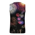 thumbnail image 4 of Penkiiy Graphic Tank Tops Men 3D Fireworks Print Novelty Vest Casual Soft Sleeveless T-Shirt Workout Vest Summer Fashion Tanks L Pink, 4 of 4