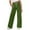 Green, variant on Odeerbi 4-15 Years Teen Girls Wide Leg Sweatpants Athletic Sports Pants Summer Elastic Waisted Pants Solid Color Straight Leg Casual Pants