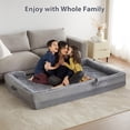 thumbnail image 4 of WNPETHOME Cama para perro humano para personas adultas, cama de siesta de piel sintética lavable, ovalada para adultos para personas, cama gigante para perro de tamaño humano calmante para familias de, 4 of 5