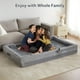 thumbnail image 4 of WNPETHOME Cama para perro humano para personas adultas, cama de siesta de piel sintética lavable, ovalada para adultos para personas, cama gigante para perro de tamaño humano calmante para familias de, 4 of 5