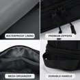 thumbnail image 6 of Wrangler Unisex Travel Toiletry Bag Waterproof Hanging Dopp Kit Dual‑Layer Wet‑Dry Separation Cosmetic Organizer, Black, 6 of 7