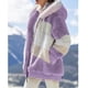 thumbnail image 1 of Chaqueta de gran tamaño para mujer, abrigo cálido de felpa con bolsillo y capucha, ropa de calle holgada con cremallera de Cachemira, otoño e invierno, 2024, 1 of 2