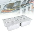 thumbnail image 3 of Miumaeov Commercial Food Pan, 4Pcs 6" Deep Stainless Steel Steam Table Pans with Lids 1/3 Size Hotel Food Prep, 3 of 13
