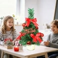 thumbnail image 4 of Wooowa Christmas Mini Tabletop Tree Figurines, Festive Small Decor for Desks & Countertops, 4 of 8