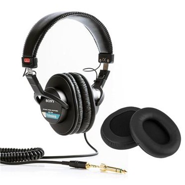 Sony MDR-7506 Professional Folding Headphones with Leather Earpads
