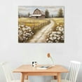 thumbnail image 2 of JEUXUS Farmhouse Old Barn Wall Art Farmhouse Old Barn Wall Art Barn Painting Rustic Wall Decor Barn Wall Art Farmhouse Canvas Art Barn And White Flowers Wall Decor for Livingroom Decorations, 2 of 4
