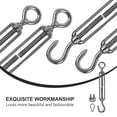 thumbnail image 3 of Wire Rope Hooks Silver 16Pcs 4.8X0.8X0.2In Stainless Steel, 3 of 9