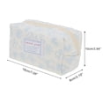 thumbnail image 2 of Unique Bargains 1 Pc Heart Style Drawstring Makeup Bag for Vacation Blue Polyester, 2 of 5