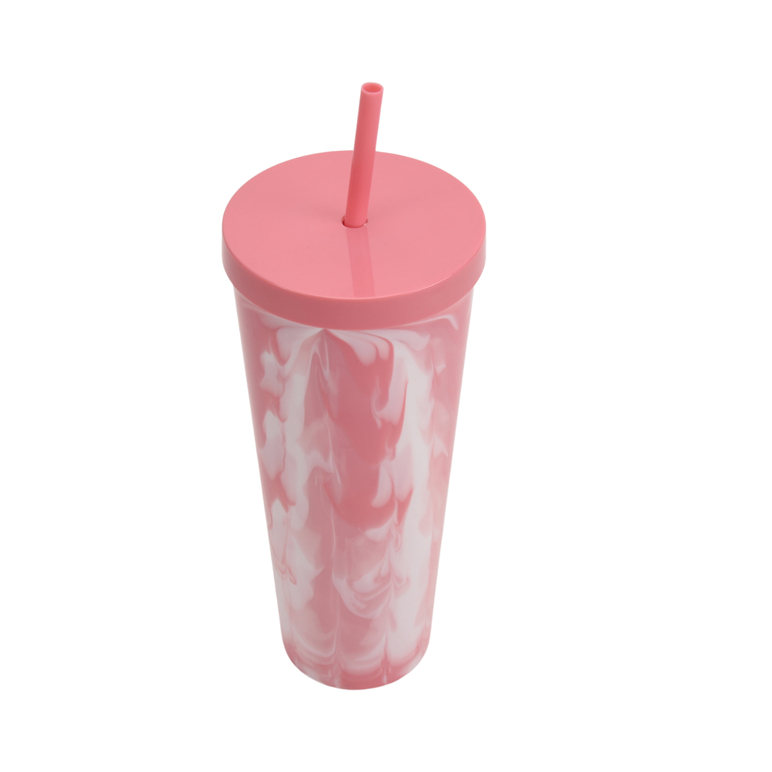 Mainstays 26-Ounce Plastic Swirl Tumbler, Pink