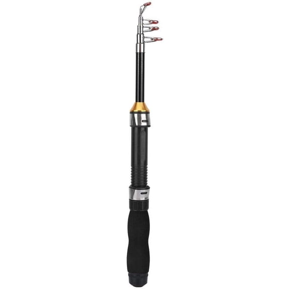 ABPETE 1-Meter Telescopic Saltwater Fishing Rod - Compact Mini Travel Pole for Ice Fishing & Sea Angling, Portable Short Rod with Corrosion-Resistant Guides​