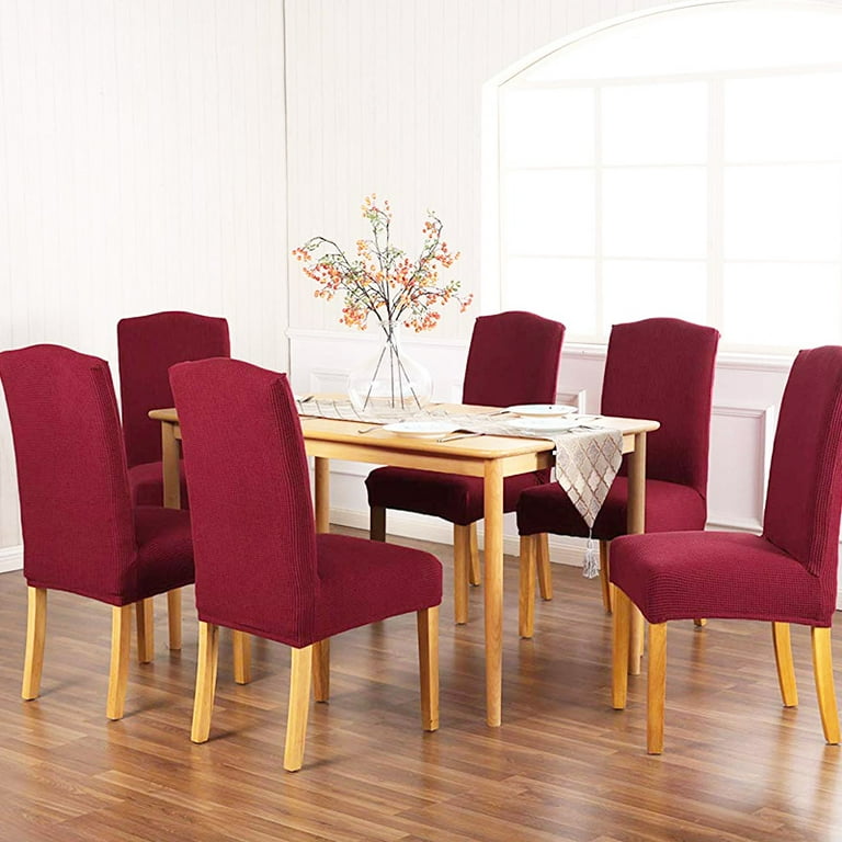 Chair Slipcover, AUCHEN Dining Chair Covers Set of 4, Parsons Chair Slipcover Chair Covers for Dining Room, Stretch Furniture Protector Covers for