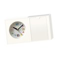 thumbnail image 3 of Reloj de mesa con marco de fotos, despertador de escritorio para la decoración de la sala de estar. Blanco, 3 of 9
