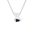 thumbnail image 2 of Delight Jewelry Silvertone Small Navy Blue Megaphone Silvertone Dream Big Pendant Necklace, 25", 2 of 4