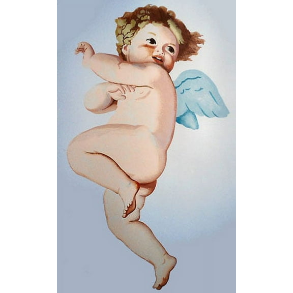 Coy Cherub Wall Stencil by Jeff Raum