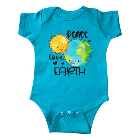 

Inktastic Earth Day Peace Love Earth Gift Baby Boy or Baby Girl Bodysuit